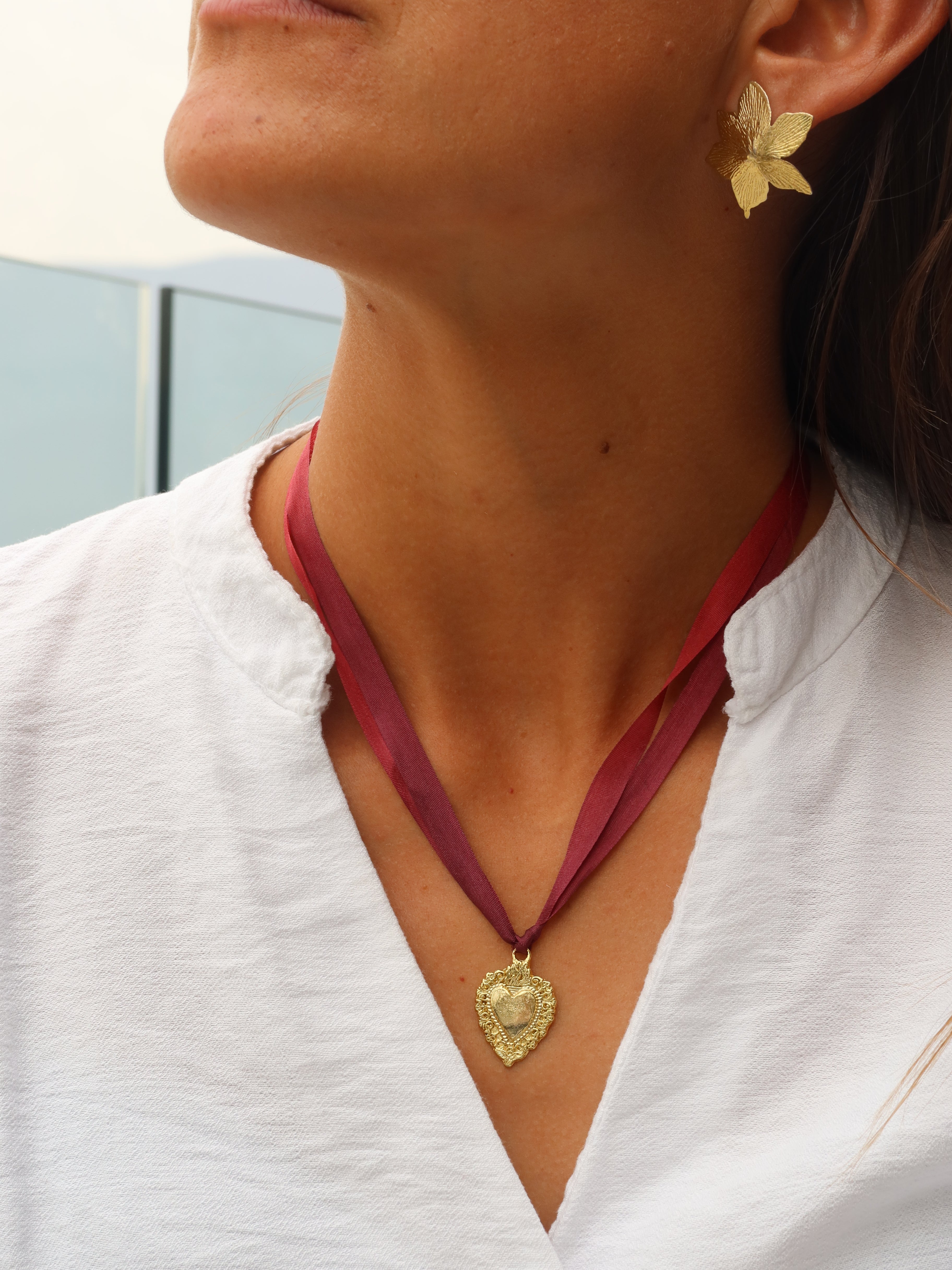 Collar Guadalupe Fucsia